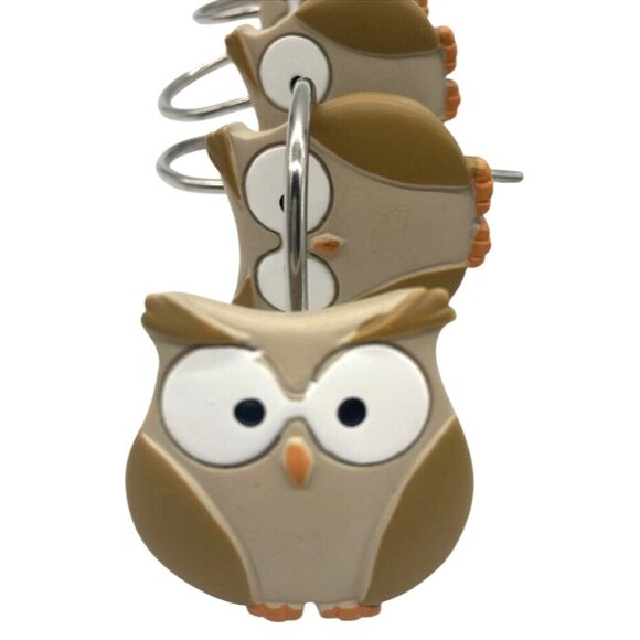 Set Of 12 Owl & Bird Shower Curtain Hooks Bathroom Decor - Picture 10 of 11